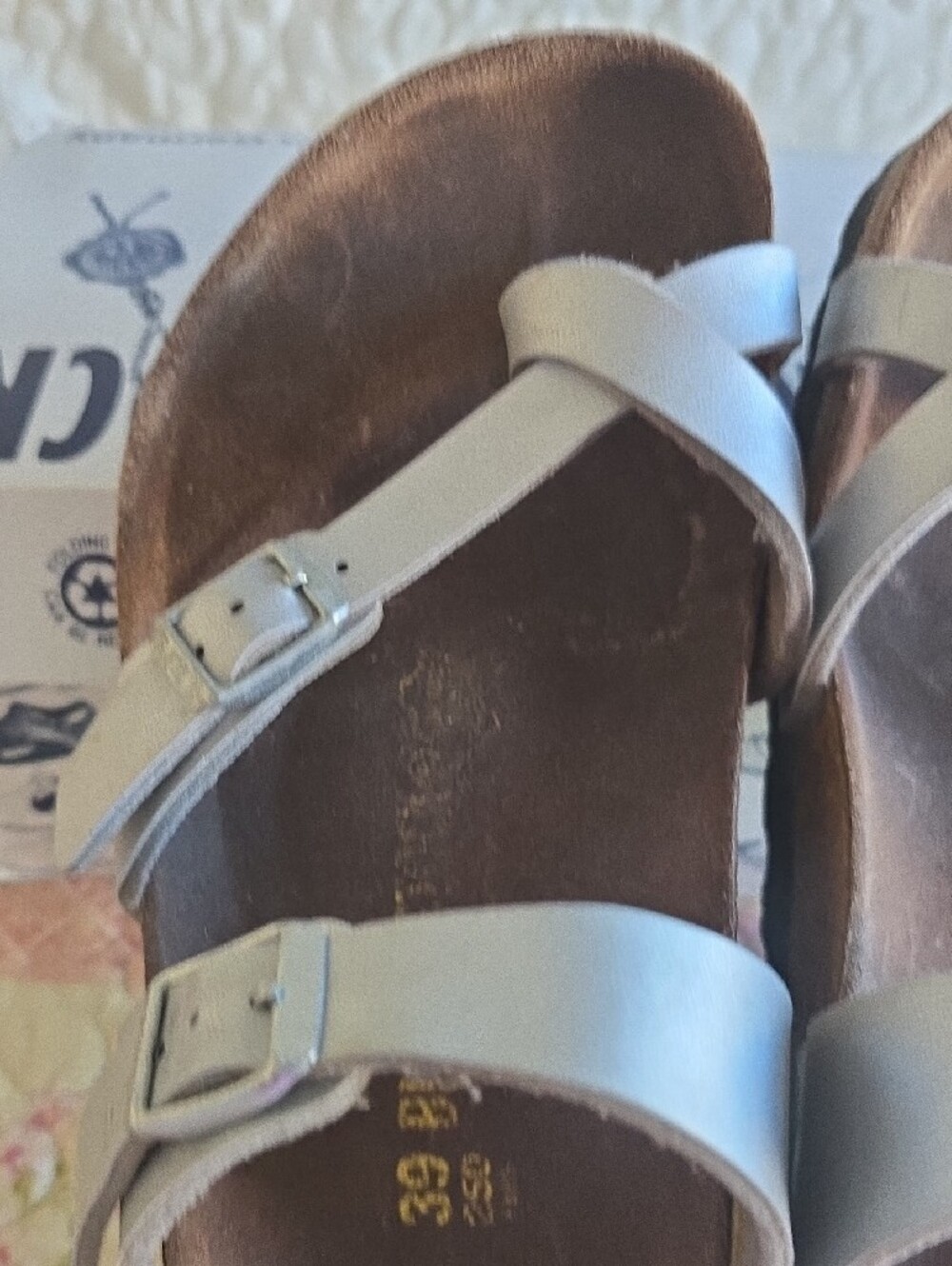 Birkendtock Mayari Metallic Silver Buckle Sandals Sz 39 Or 8 - Picture 4 of 8